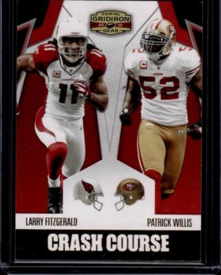 2010 Panini Gridiron Gear Crash Course Gold #7 Larry Fitzgerald/Patrick Willis