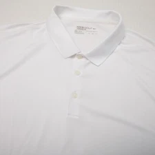 Nike Polo Shirt Mens 2XL XXL White Standard Fit DriFit Golf No Logo