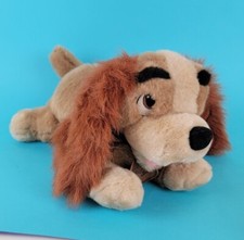 Disney Lady  The Tramp 12" Stuffed Animal Puppy Vtg Laying Doll