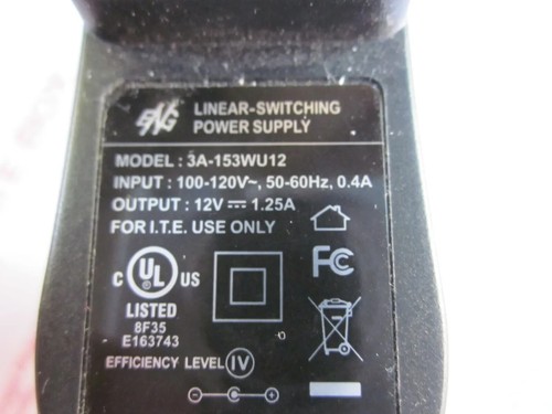 Fuente de alimentación de conmutación lineal ENG modelo 3A-153WU12 12V 1,25 - Imagen 3 de 3