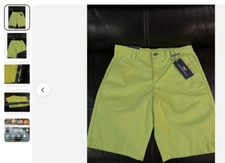 Vineyard Vines Boys Wild Lime Green Stretch Cotton Breaker Shorts Sz 18