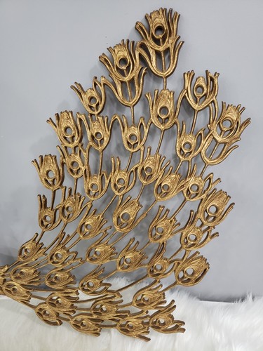VTG MCM BURWOOD PEACOCK MODERN MID CENTURY 4411 WALL HANGING Hollywood Regency - Picture 4 of 8