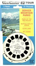 Denver Mountain Parks Colorado 3d View-Master 3 Reel Packet Red Rocks Echo Lake