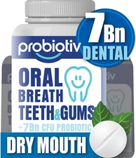 Oral Probiotics for Mouth Bad Breath 7 Billion CFU - Chewable Dental Probiotics
