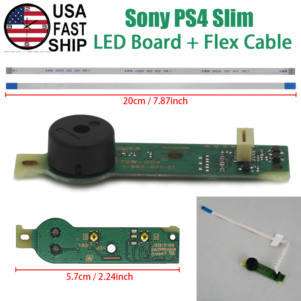 Power Eject Button LED Board Flex Cable Ribbon For Sony