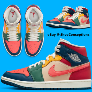 Nike Air Jordan 1 Mid SE Shoes French Blue Magic Ember DN3738-400 Multi  Size NEW | eBay