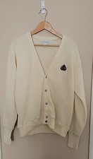 Vintage Izod Cardigan Sweater Mens Sz M Logo Crest Grandpa USA Golf Classic