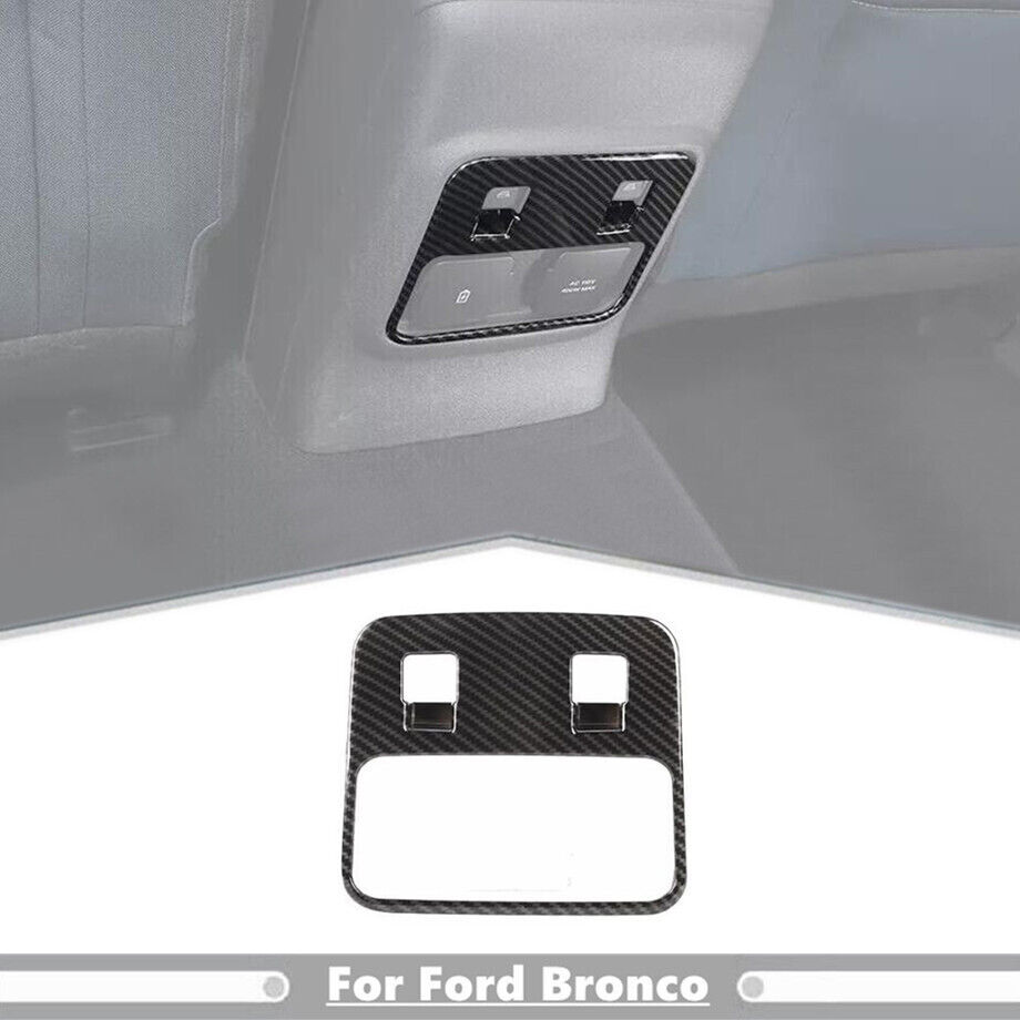 For Ford Bronco 21-24 Car Rear Window Lift Switch Cover Trim Accessories Carbon