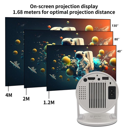 Portable 2.4/5G WiFi Mini Smart Projector Bluetooth Home Video Projector Android - Picture 6 of 15
