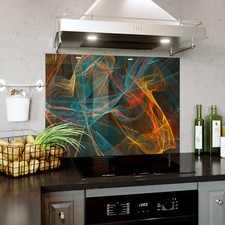 Glass Splashback Kitchen Tile Cooker Panel ANY SIZE Abstract Art Graphic Lines