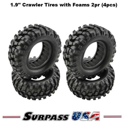 Surpass USA 1.9'' Crawler Tires with Foams Model ''A'' 2pr (4pcs/set) Axial Traxxas