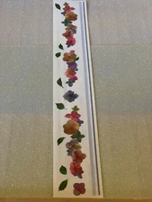 1 SHEET VINTAGE RARE STICKERS MRS. GROSSMAN’S FLORAL BORDERS -15pcs- FLOWERS