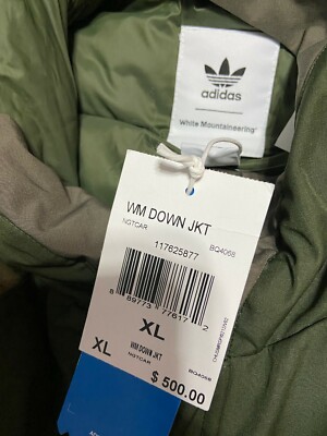 Adidas Original x White Mountaineering Down Jacket BQ4068 Men's XL