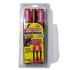 Electric Safety Flares Be Seen Safe 3 Pack Lights 24 Hrs No Flame Super Bright