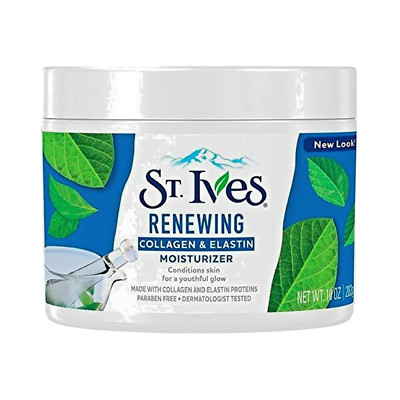 4-Pack St Ives Renewing Collagen & Elastin Face Moisturizer, 10-Ounce Jar