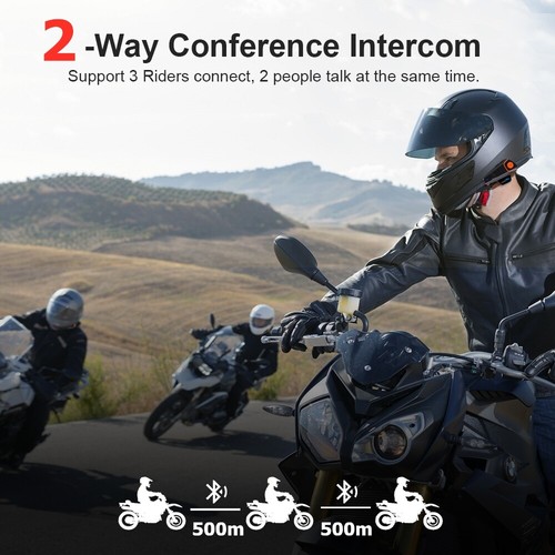 2X 1km Moto Auriculares Intercomunicador BT-S2 Bluetooth Casco Intercomunicador 2 Jinetes - Imagen 3 de 11