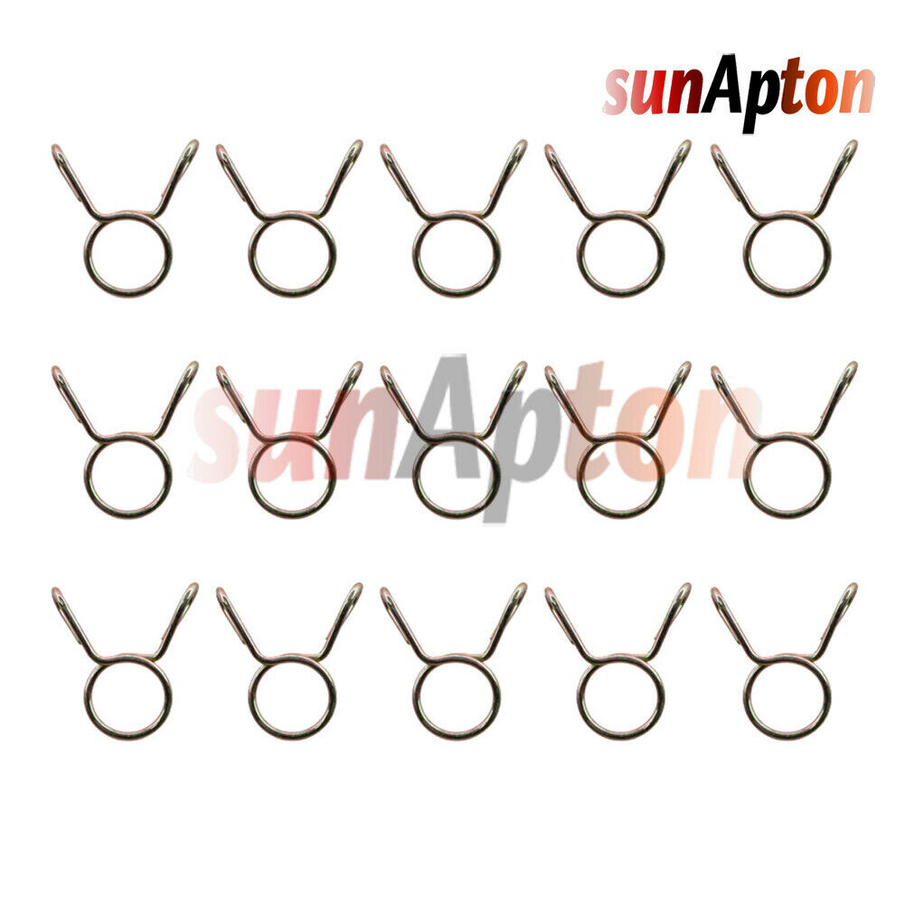 15x 9mm Vacuum Fuel Hose Clamp Clip For Kawasaki Line