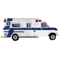 Ambulance Patch Rescue Emt Embroidered Iron-on Paramedic Emblem Emergency Siren