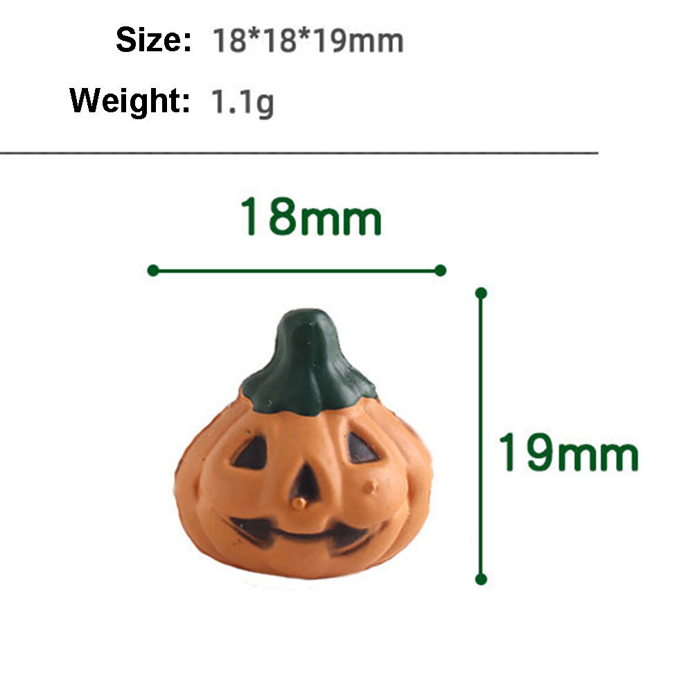 10Pcs 1/12 Scale Pumpkins Halloween Dollhouse Miniature Food Kitchen