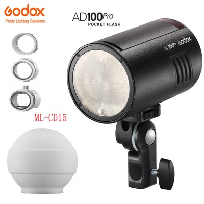 DE Godox AD100ProTTL HSS Tragbarer Blitz Outdoor Flash Light  + ML-CD15 Diffusor