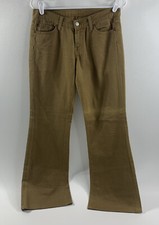 7 For All Mankind Flared Tan Pants Women’s 28 Capsule Minimalist Logo 