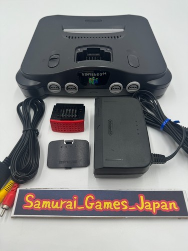 Nintendo 64 N64 Black Console + Controller + Accessory Region Free Used Tested - Afbeelding 16 van 34