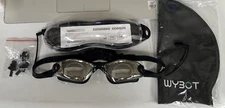 *NEW HIGH END Wybot Adult SWIM GOGGLES & CAP Anti-Fog Adj Silicone Strap w/Case*