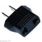ADAPTER PIN FOR USING EUROPEAN EQUIPMENT IN AMERICA FROM ROUND TO FLAT