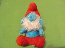 Vintage 1981 Papa Smurf Peyo Wallace Berrie Co. Plush Stuffed Animal