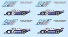 Decals Porsche 956C Le Mans 1983 1 2 3 33 1:32 1:43 1:24 1:18 956 slot decals