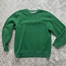 Izod Crewneck Sweatshirt Sweater Pullover Men  s Size Medium Green Golf