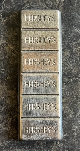Vintage Hersheys Metal Chocolate Bar Candy Mold Tin Vertical Small Advertising
