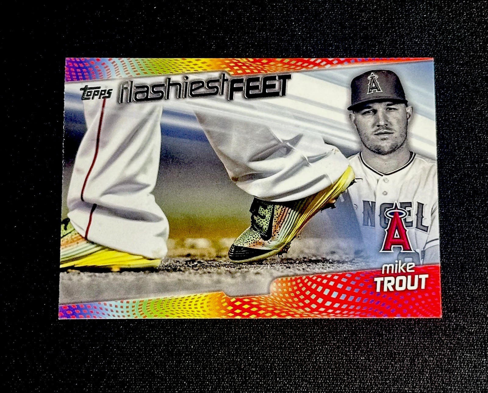 2022 Mike Trout Topps Flashiest Feet Insert #FF-10 Baseball Card Angels