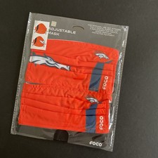 FOCO Denver Broncos Set/2 Adjustable Face Masks - New - Unopened NFL GEAR