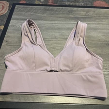 Alo Yoga Women's United Long Bra Size-6 Lilac Color Wide Strap Activewear EUC