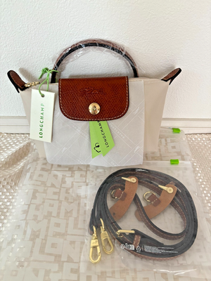 Longchamp Le Pliage XS White-Brown Shoulder Mini Bag Japan | eBay