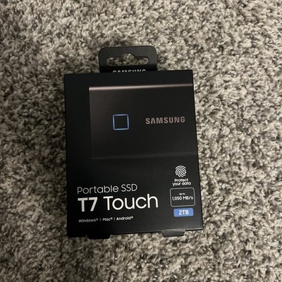 Samsung T7 Touch Portable SSD 2TB Up to 1050MB/s, USB 3.2 External Solid State