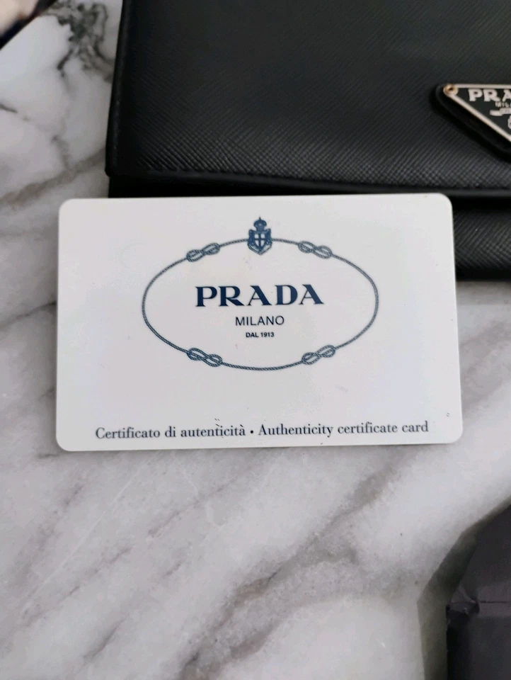Prada Nero (Black) Saffiano Leather Wallet with 6 Card Holder M608A - Used - Image 3 of 4
