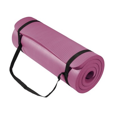 1 Inch Thick Yoga Mat 71x24 Inch - Non Slip Workout Mat with Carry Strap, Mul...