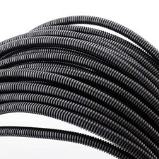 Wire Loom Split Tubing Auto Wire Conduit Flexible Cover 100 FT 1/4  Black