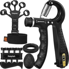 Grip Strength Trainer Kit (5 Pack) with Finger Exerciser, Hand Grip Strengthener