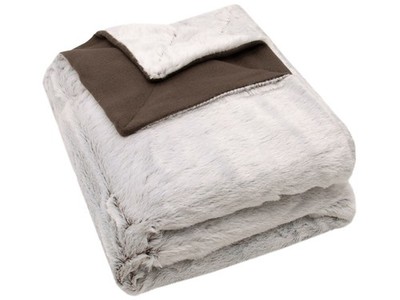 Kuscheldecke Wohndecke Wendedecke Plaid 150x200 cm braun-natur