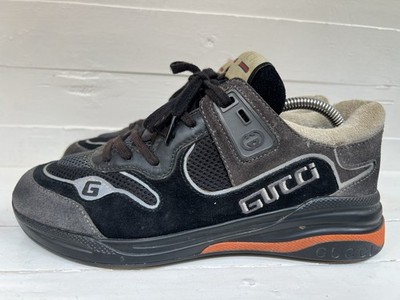 GUCCI Ultrapace G Men's Distressed Suede Leather Sneakers Size US 6 / EU 39