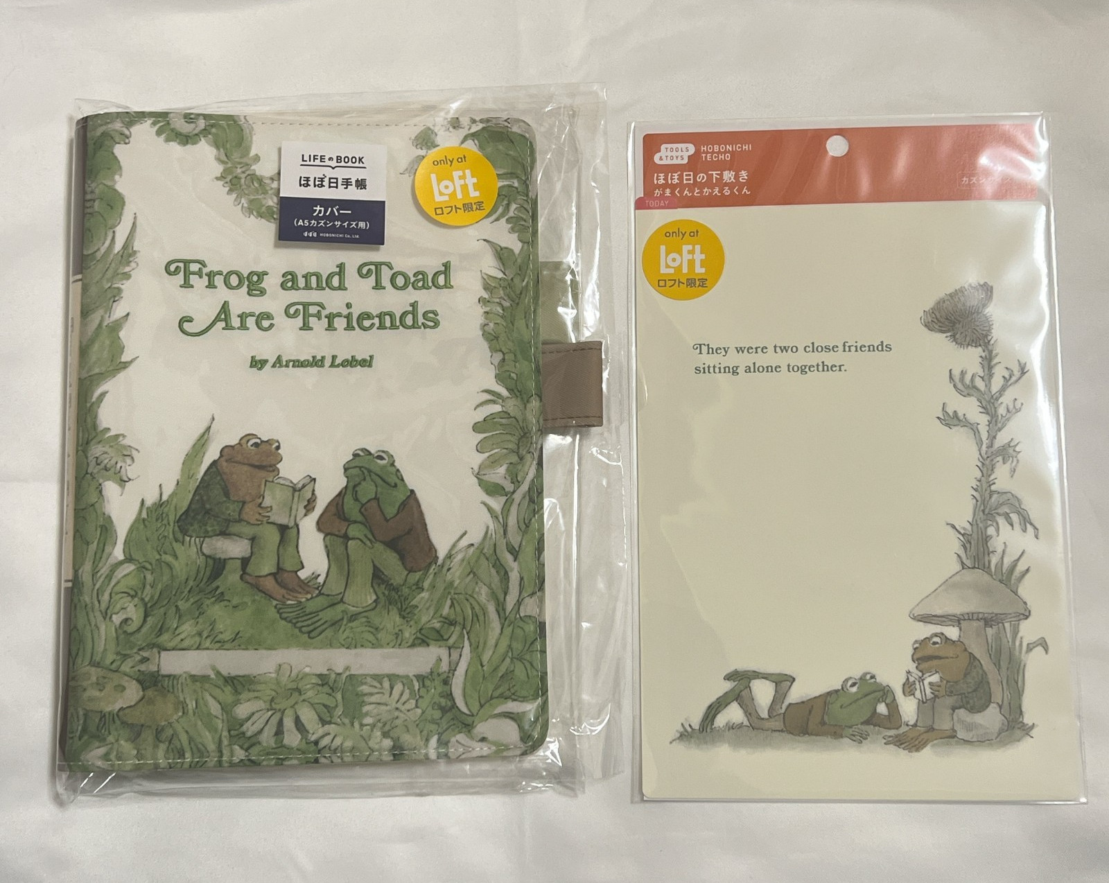 Hobonichi Techo 2026 Frog and Toad A5 Cousin Cover w/ Underlay