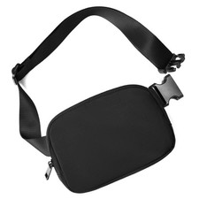 Belt Bag for Women Fanny Pack Crossbody Bags One Size, Black