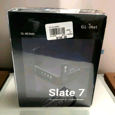 GL.iNet GL-BE3600 (Slate 7) Portable Travel Wireless Router Pocket Wi-Fi 7 VPN