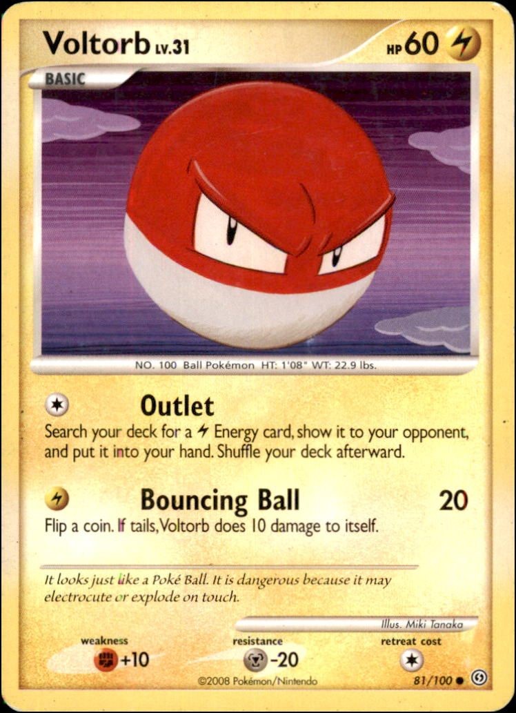Pokemon - Voltorb (81) #81/100 - Stormfront Common