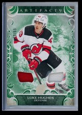 2024-25 Upper Deck Artifacts Material Emerald Luke Hughes 55/65 #36