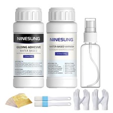 Gold Leaf Kit  Gold Leaf Adhesive Set  100ml Water Based Adhesive and 100ml...
