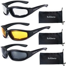 3 x Pares de Gafas Anteojos Lentes Para Motocicleta Moto Sol Dia y Noche Nuevo
